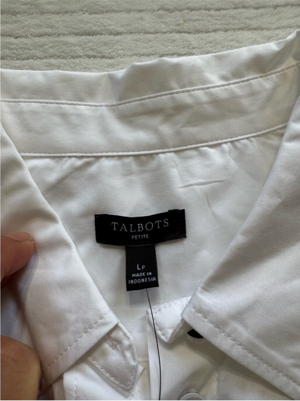 Talbots White Button-Down Cotton Shirt - Picture 4 of 12